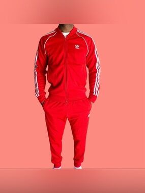 ADIDAS ORIGINALS Adicolor RED Superstar Tracksuit Set